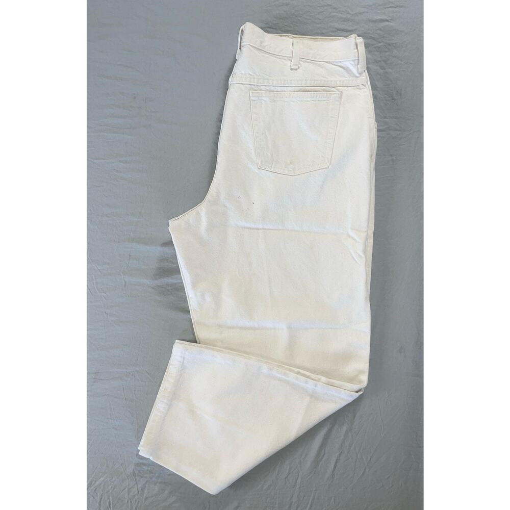 Champion Vintage USA Made White Denim Jeans. Olympic Logo. Actual 38X30, Read.